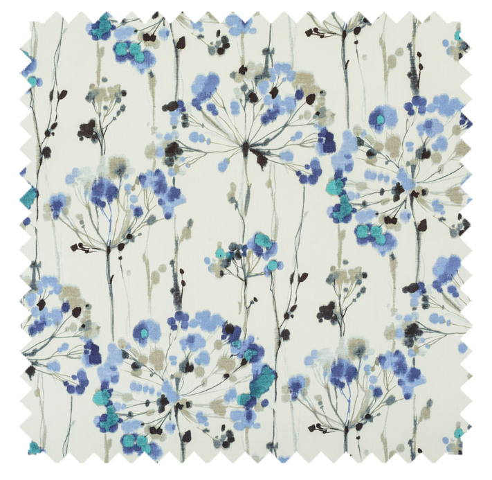 Half Metre length Dandelion Fields White on White Print Fabric 8462p-07